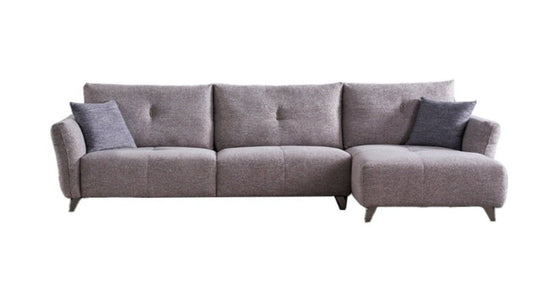 AE-L2377L Gray Fabric Sectional - Right Facing Chaise