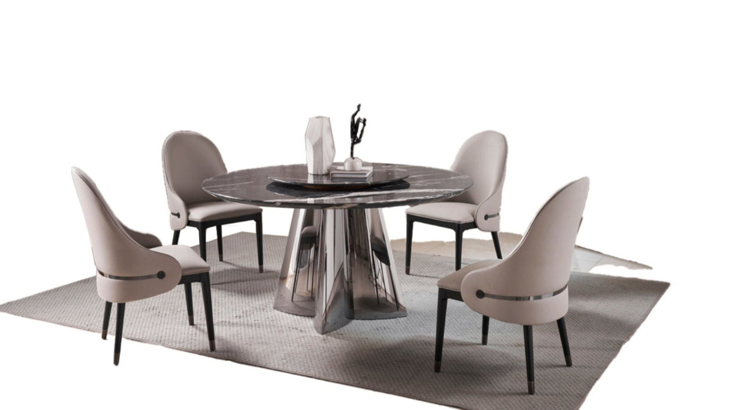 DT-H13 Faux Marble Top Round Round Dining Table