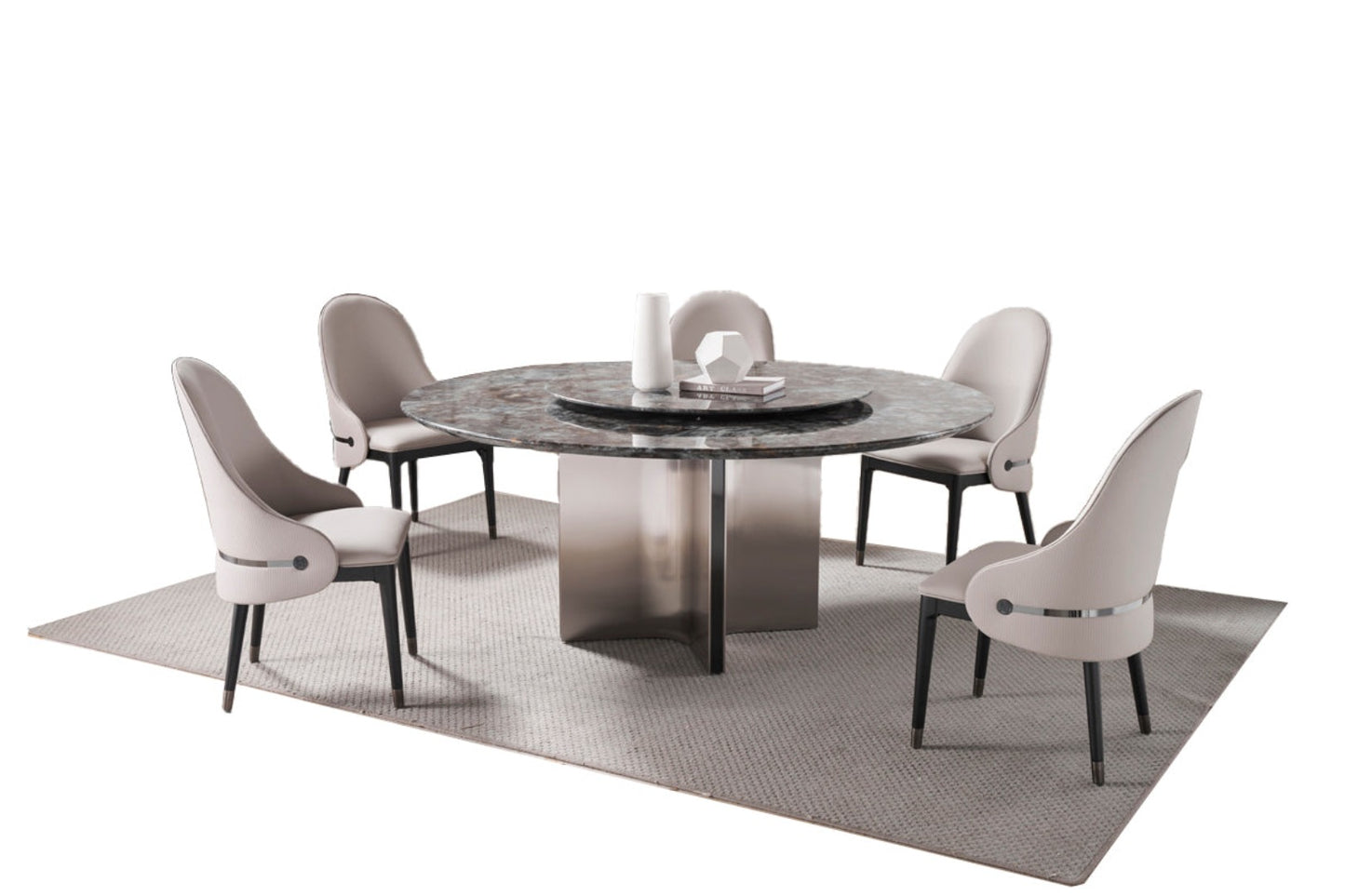 DT-H16 Faux Marble Top Round Dining Table