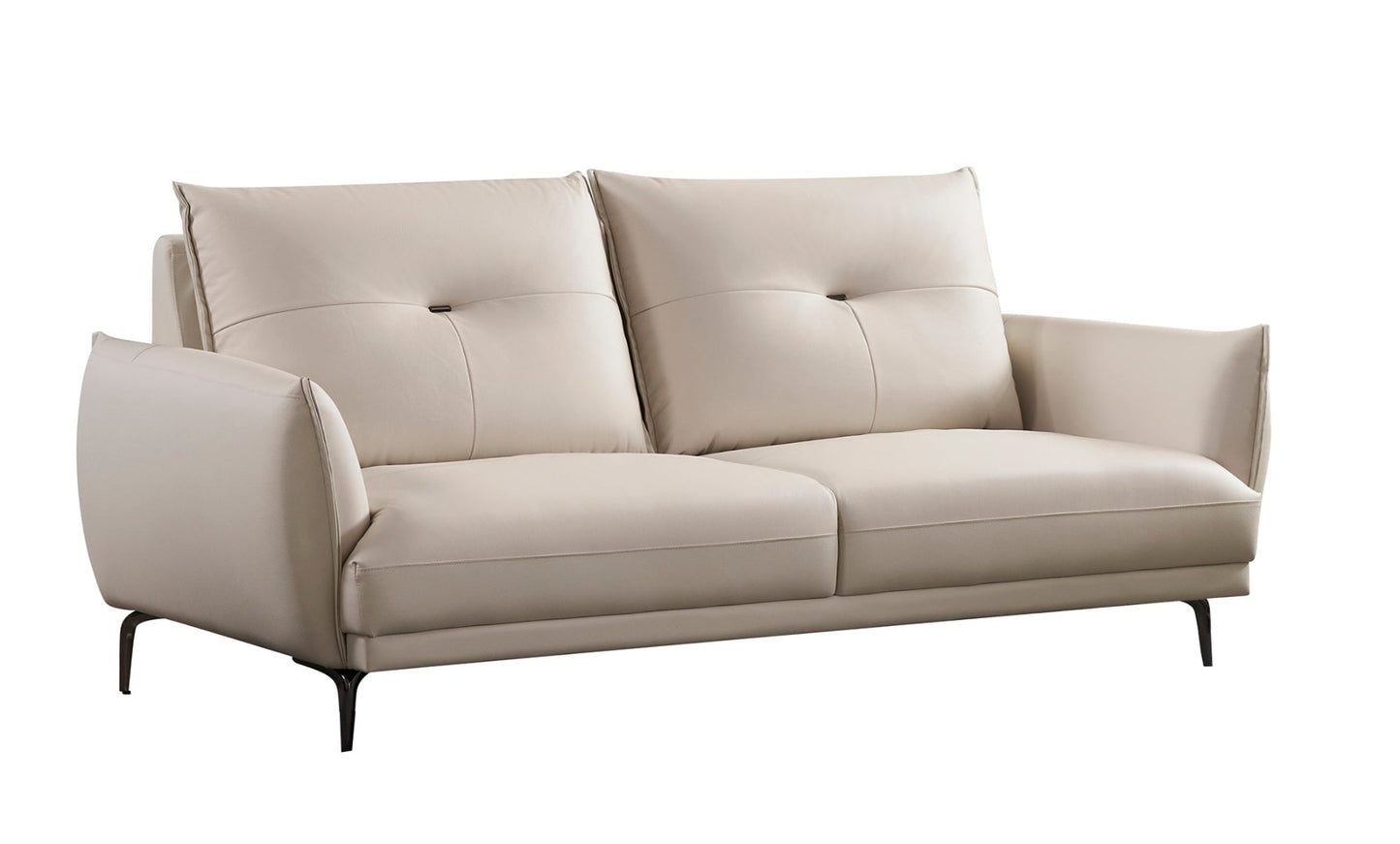 EK-D835 Ivory Extra Long Top Grain Leather Sofa