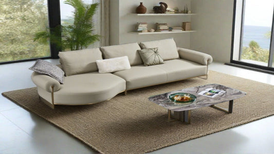 EK-LY1002 Top Grain Leather Sectional Sofa Collection