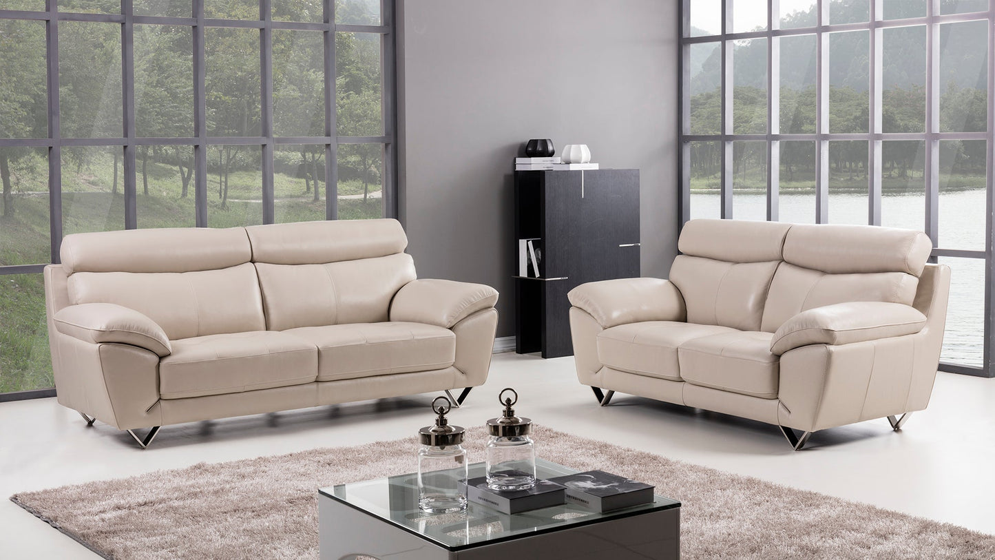 EK078 Italian Leather Sofa Set