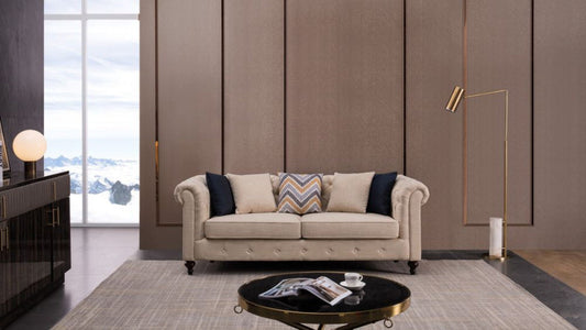 AE-D830 Beige Fabric Sofa