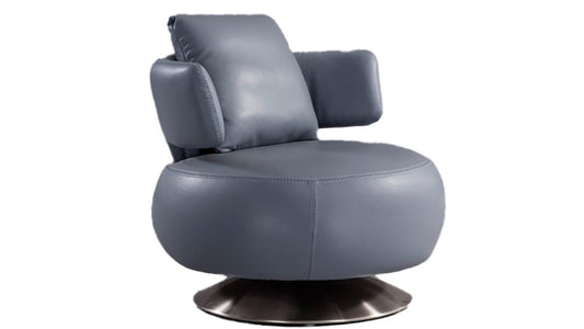 EK-CH09 Full Italian Leather Accent Chair Collection