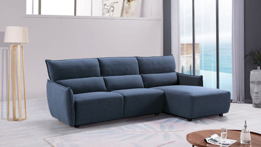 AE-L550 Blue Linen Sectional Sofa Set