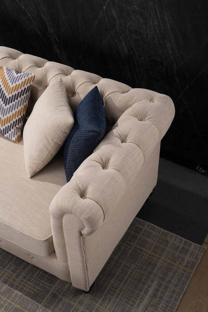 AE-D830 Beige Fabric Sofa