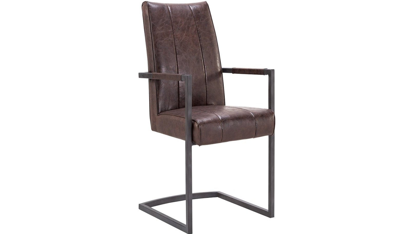 1559A Brown Leatherette Dining Chair (Set of 6)