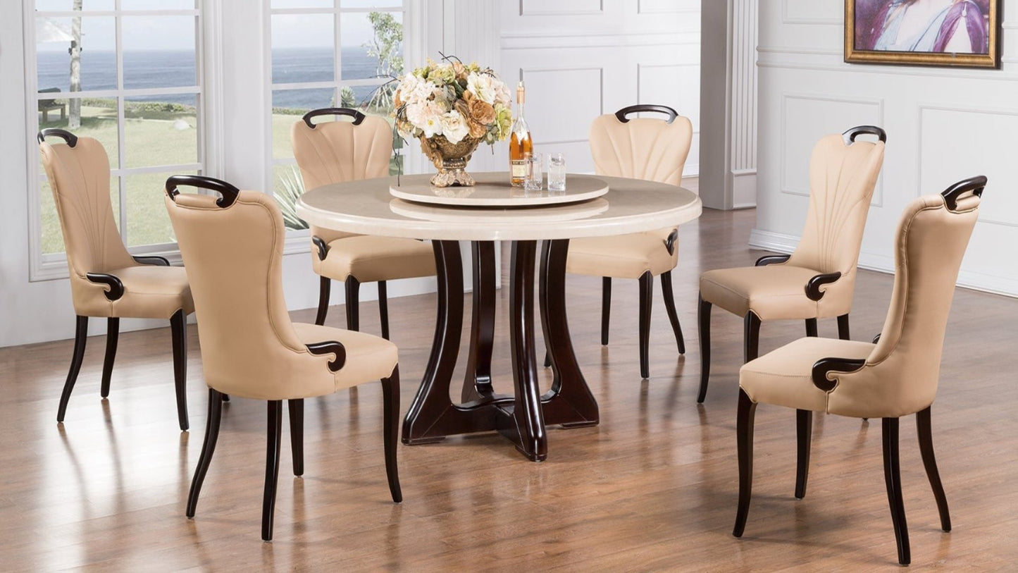 DT-H222 Faux Marble Top Round Dining Table