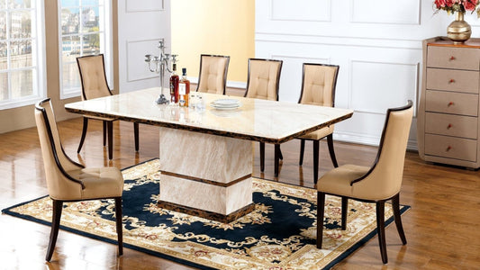 DT-H28 Faux Marble Top Dining Table