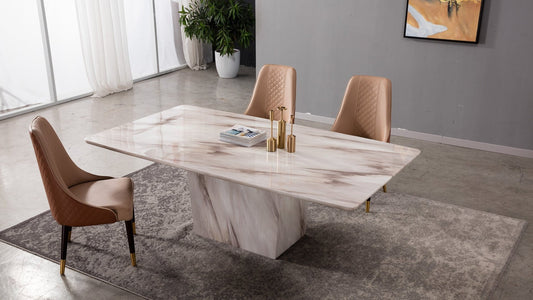 DT-H309 Faux Marble Rectangular Dining Table