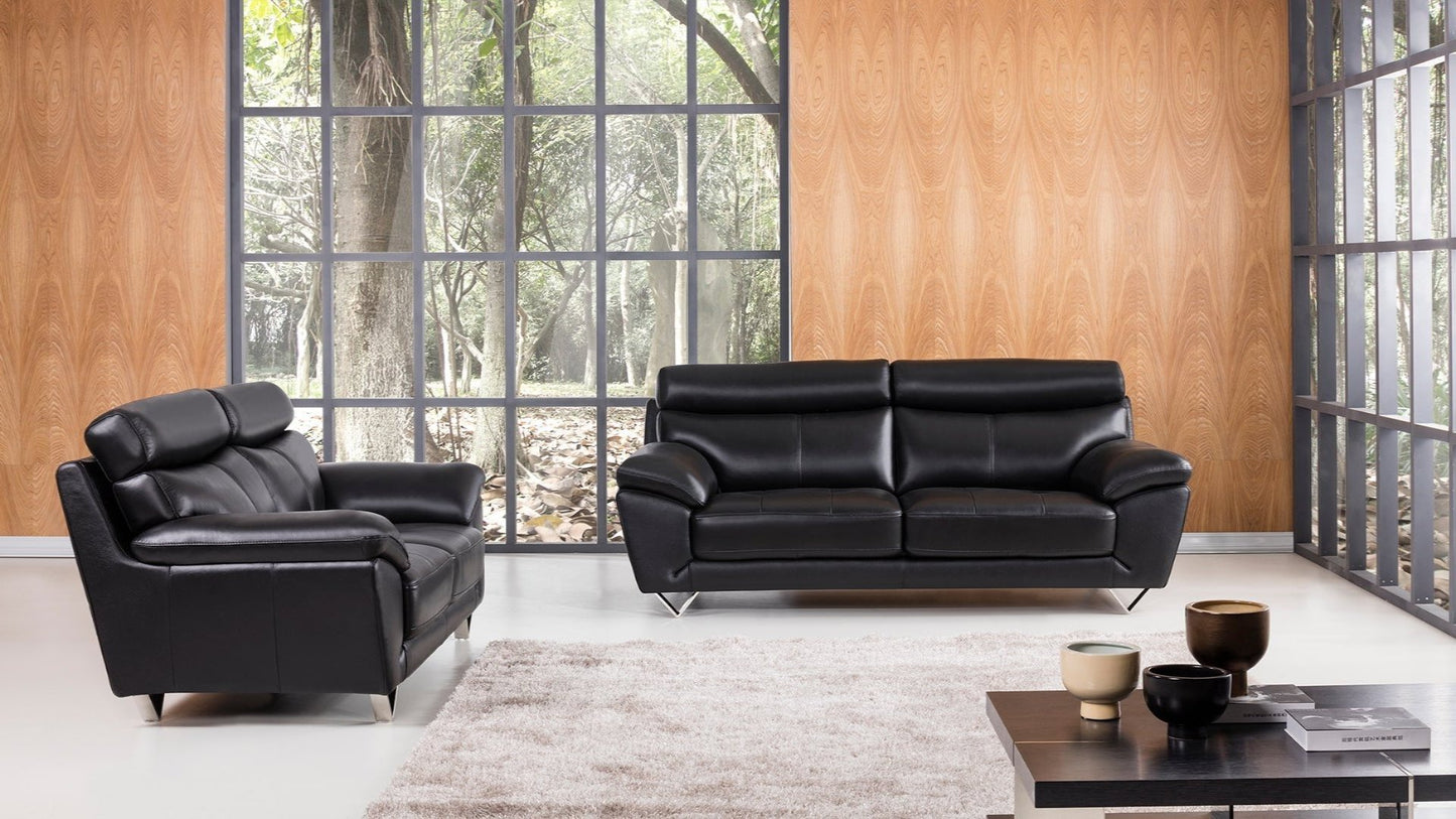 EK078 Italian Leather Sofa Set