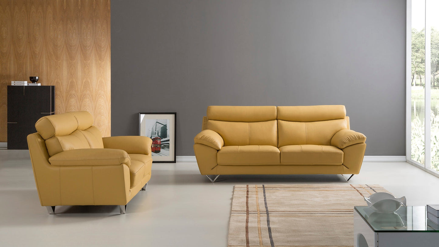 EK078 Italian Leather Sofa Set