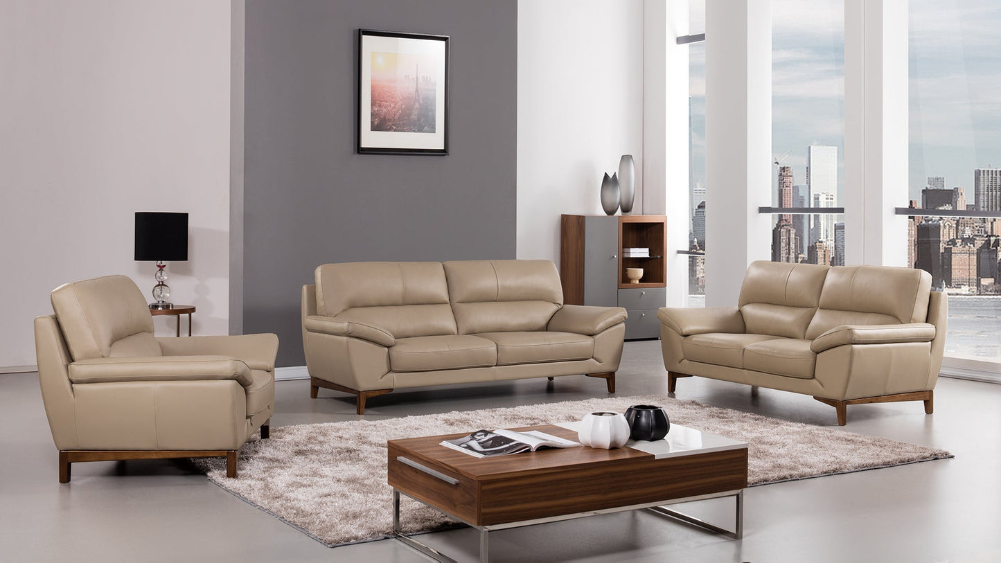 EK080 Italian Leather Sofa Set