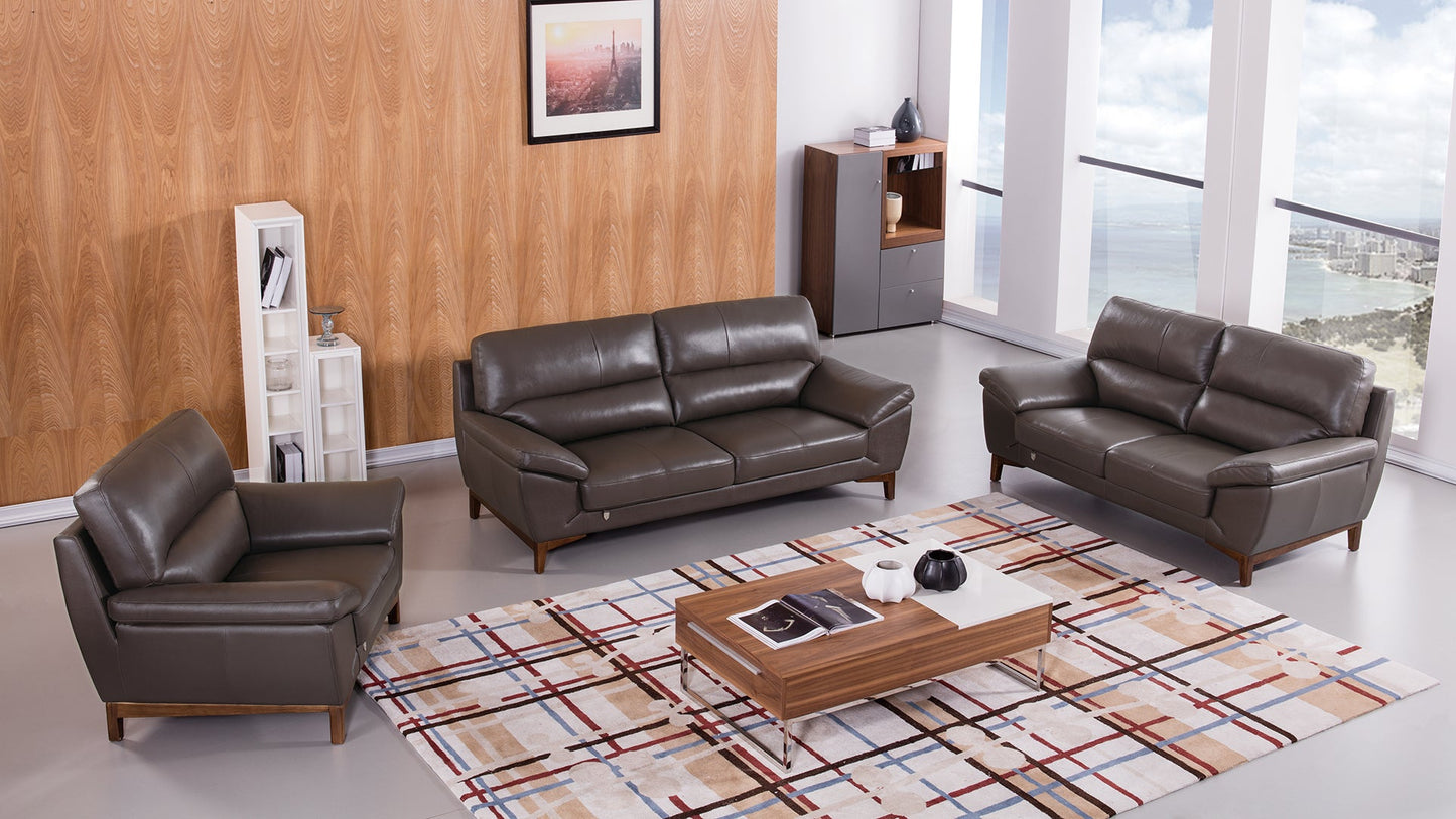 EK080 Italian Leather Sofa Set