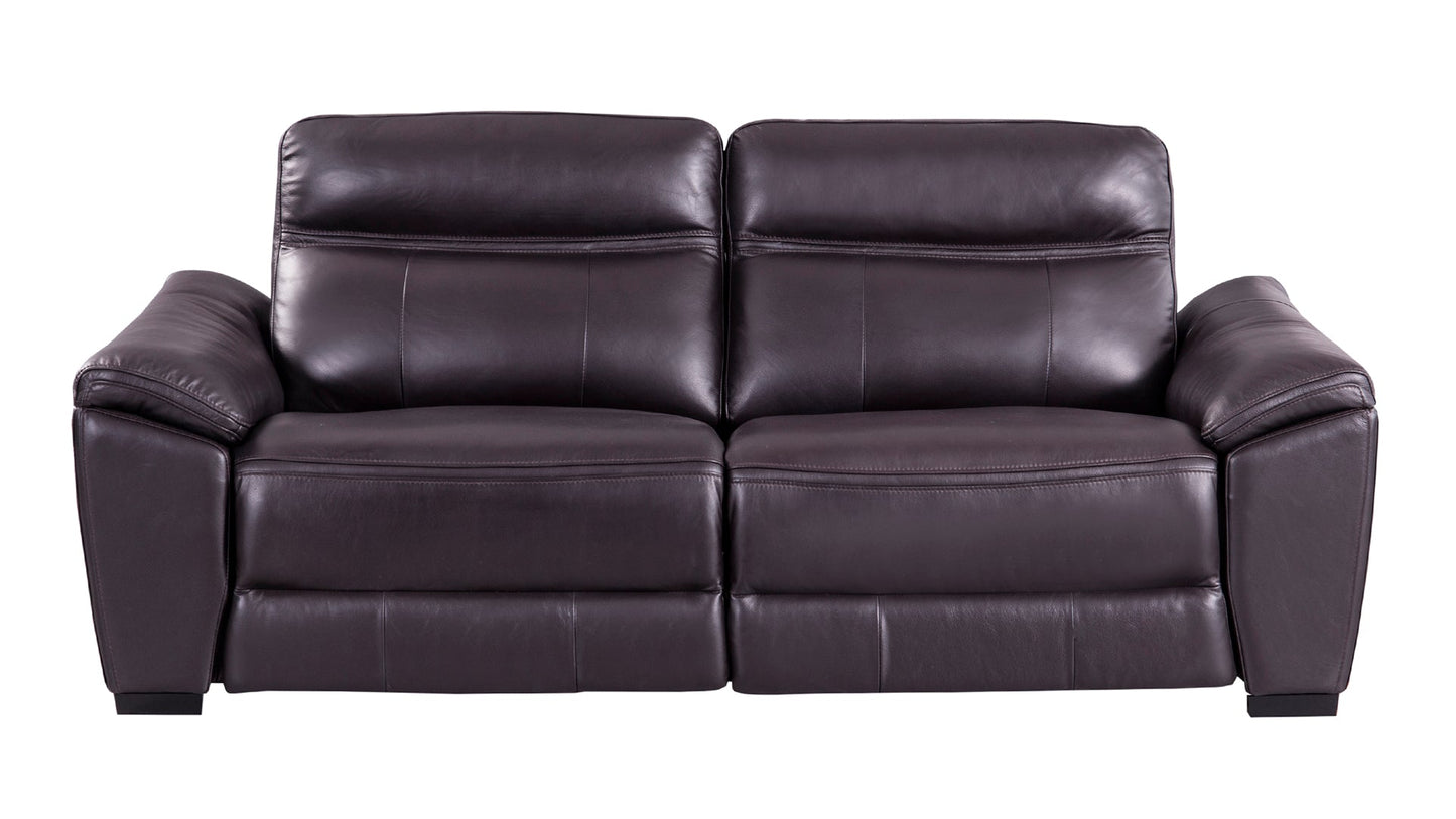 EK088 Italian Full Leather Recliner Sofa Set