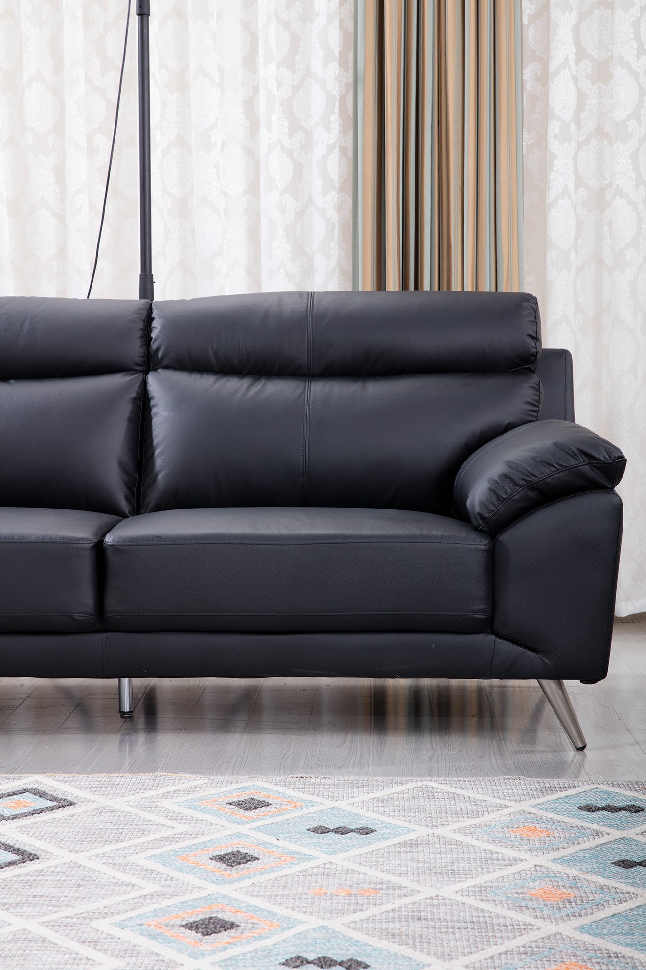 EK528 Linnell Top Grain Leather Sofa Set