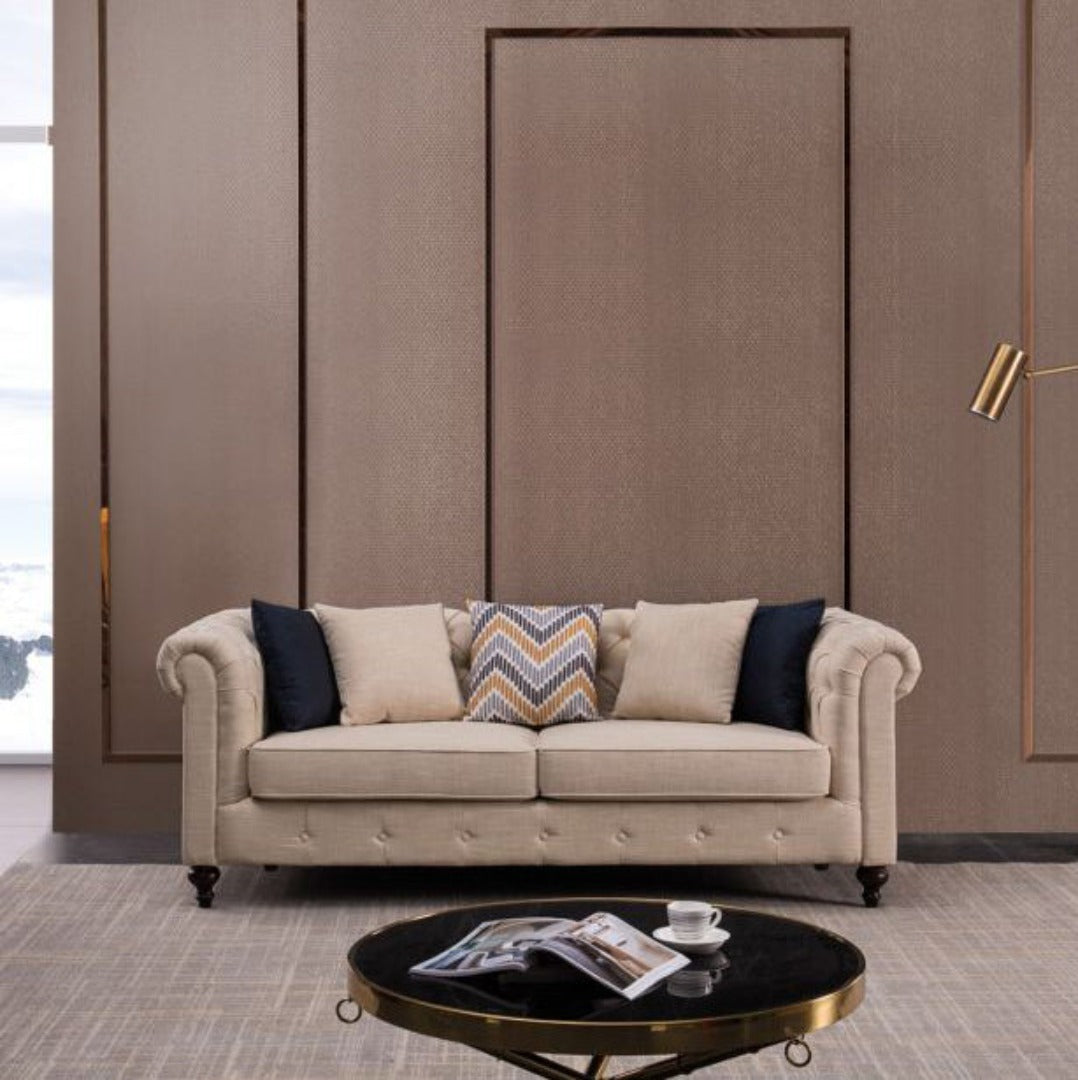 AE-D830 Beige Fabric Sofa