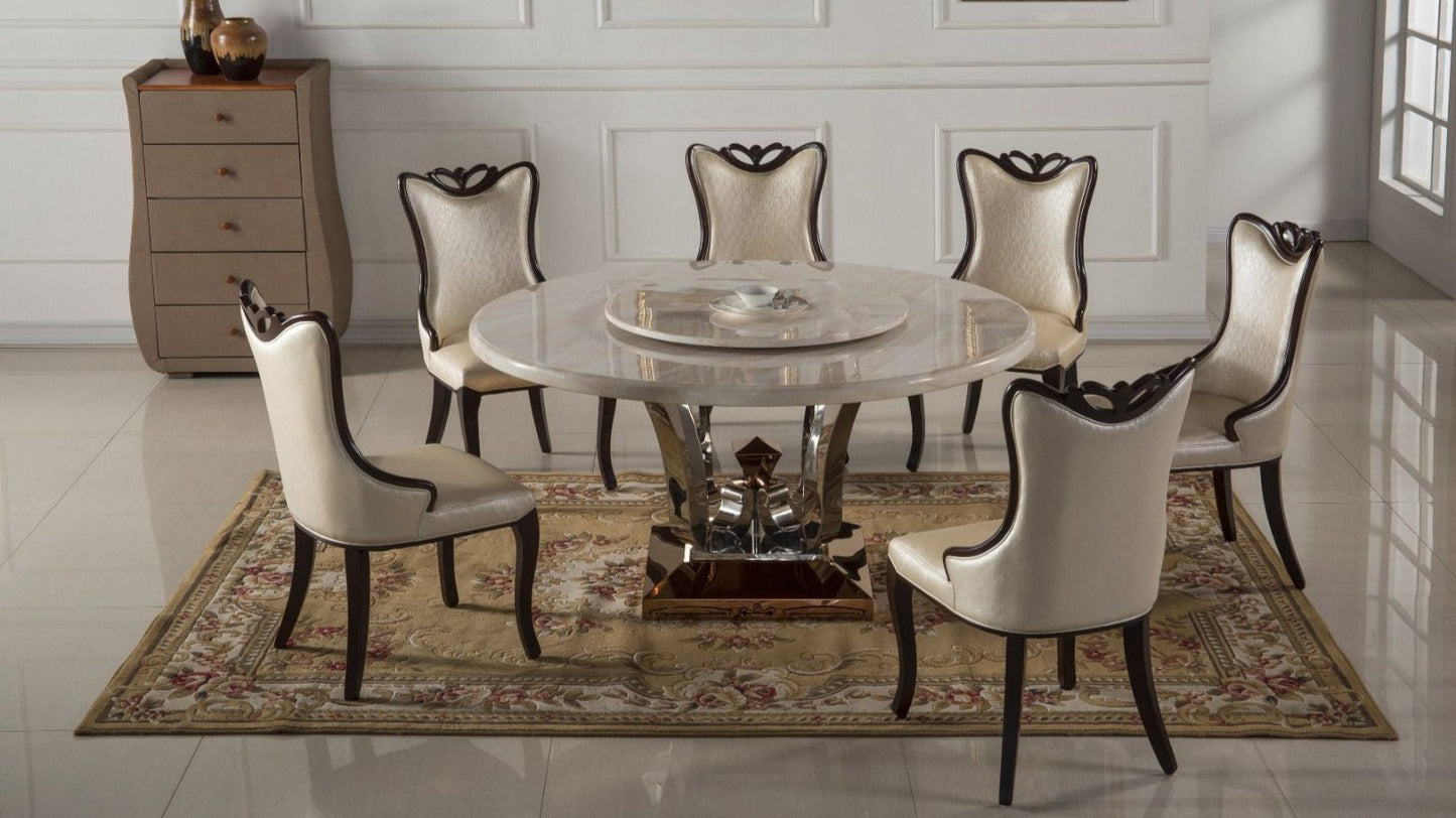 DT-H029 Faux Marble Top Round Dining Table