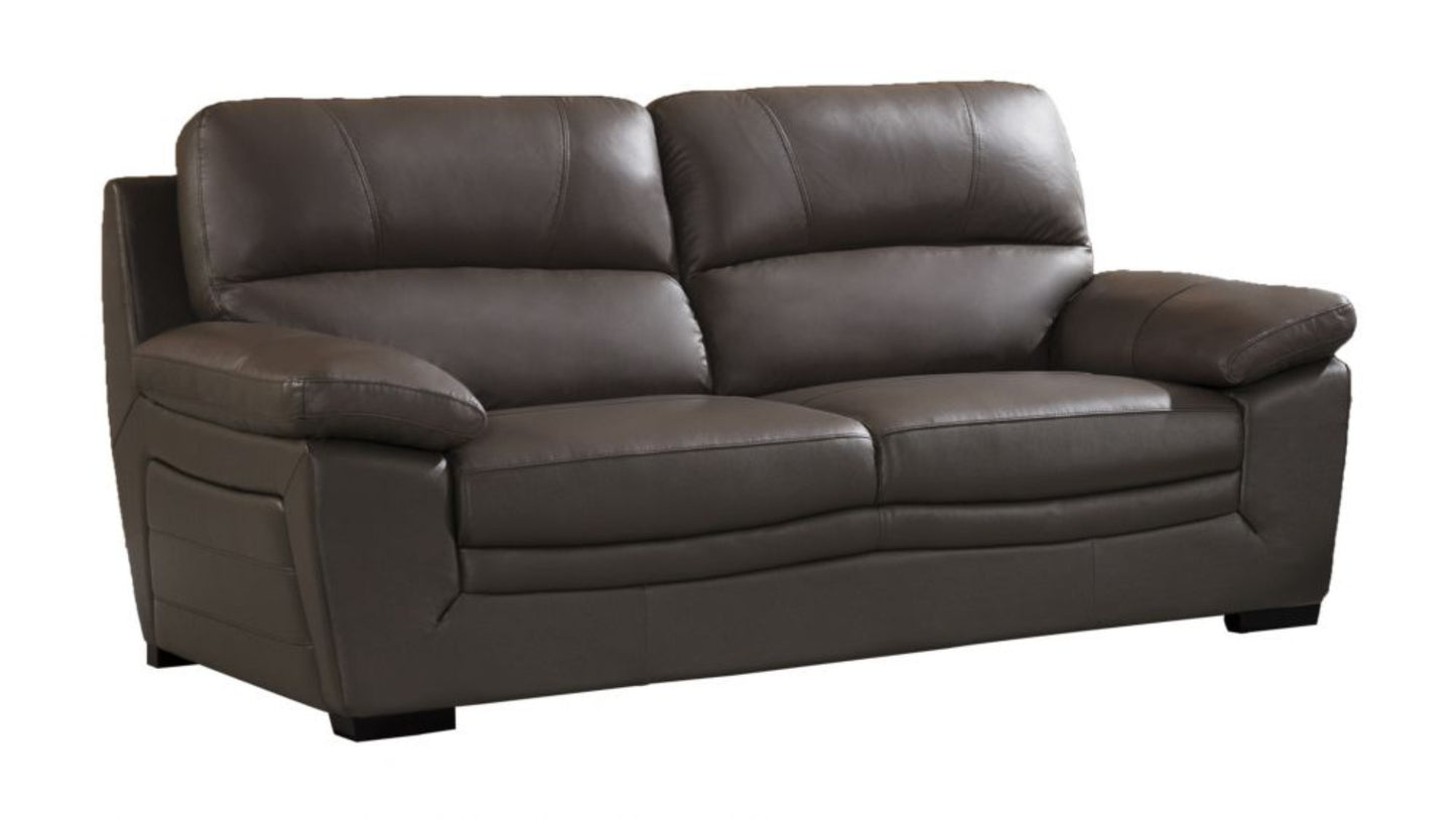 EK 045 Taupe Italian Leather Sofa Set