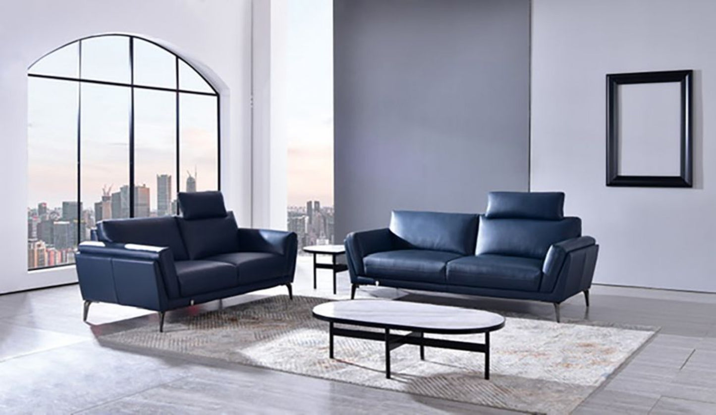 EK1300 Tasherau Full Leather Sofa Set